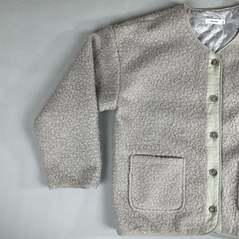 Mod Ref Teddy Sherpa Fleece Button Up Jacket Coat… - image 6